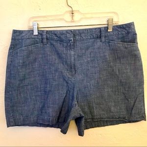 16 • Lands End Chambray Shorts